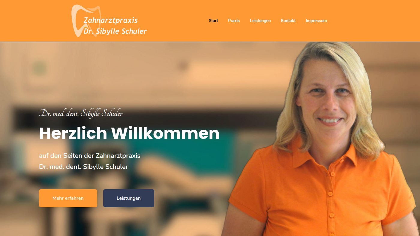The home page of schuler-zahnarztpraxis.de