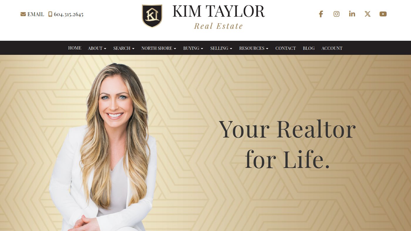 The home page of kimtaylorhomes.com