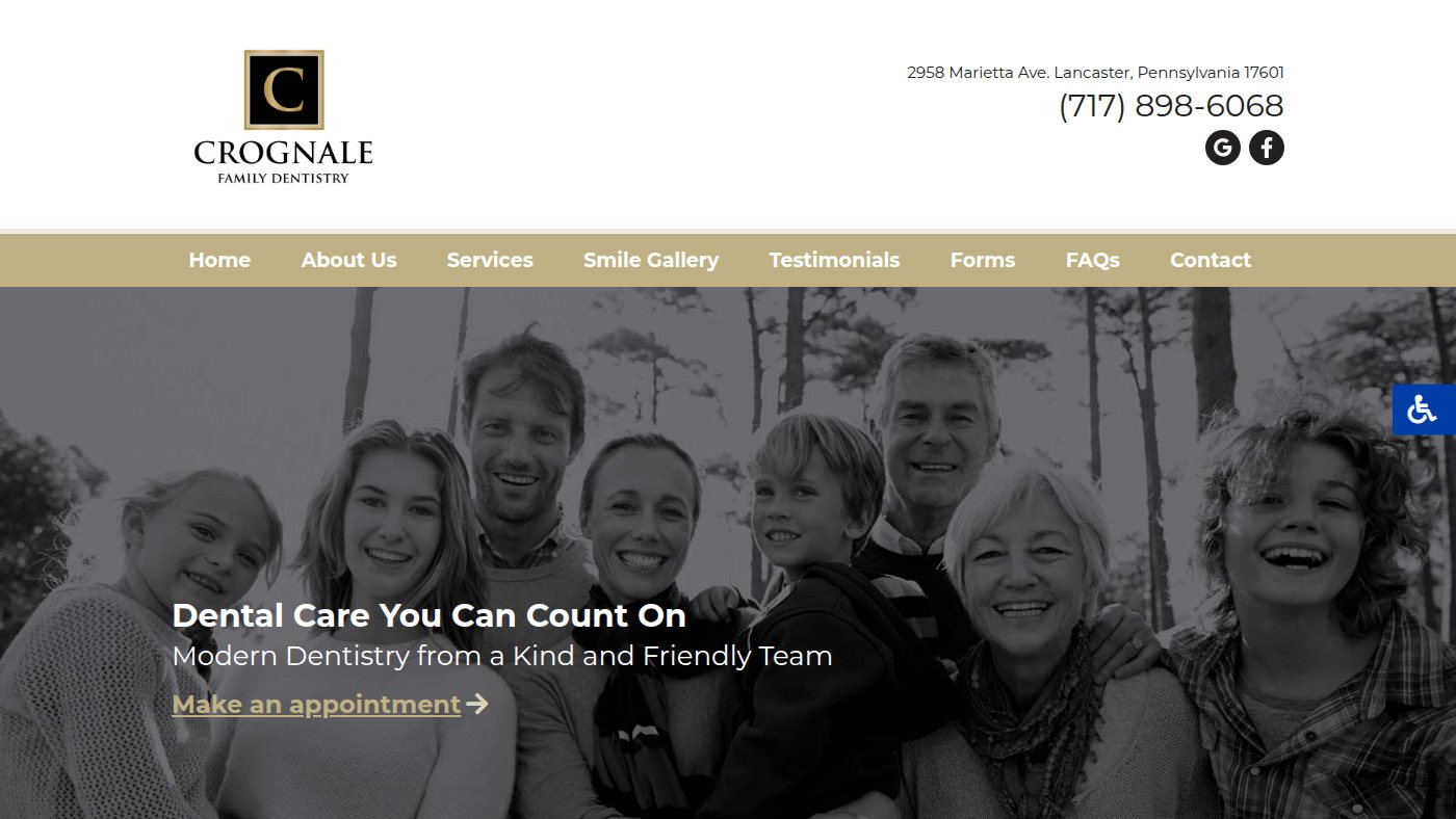 The home page of thelancasterdentist.com