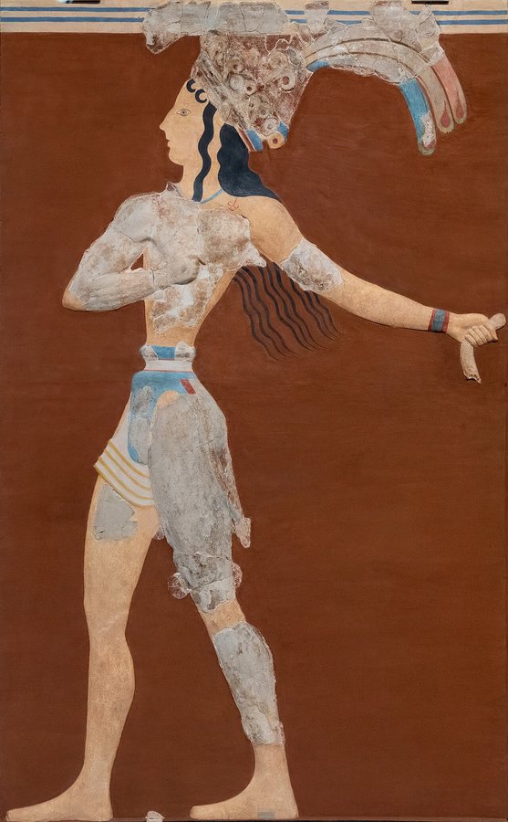 The Prince of the Lilies Fresco in Heraklion, Greece