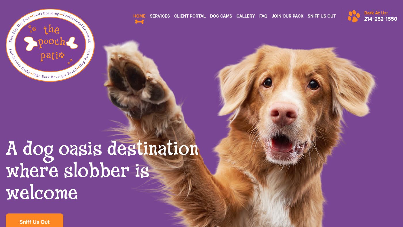 The home page of thepoochpatio.com