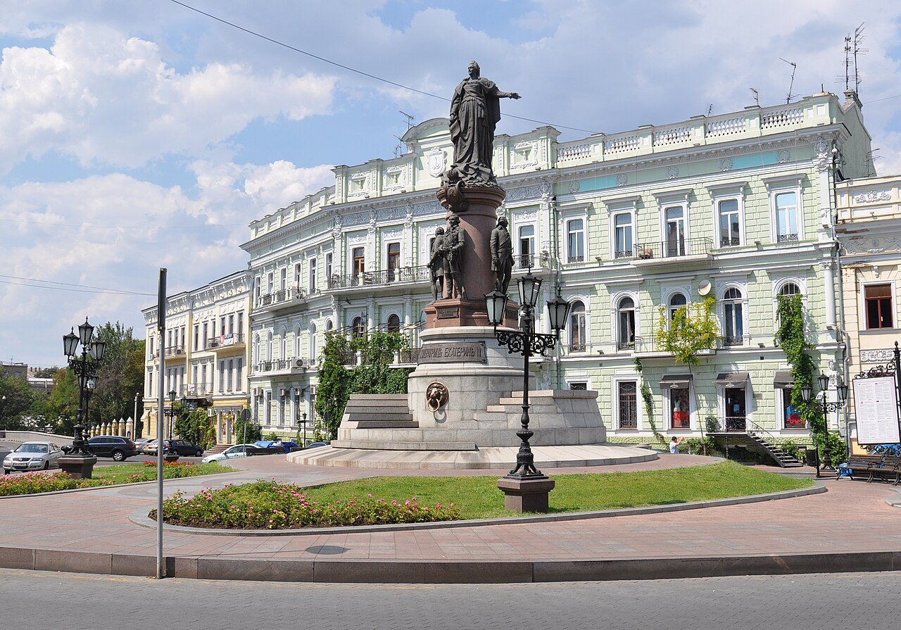 Monument to the founders of Odessa: Catherine and her companions José de Ribas, François Sainte de Wollant, Platon Zubov, and Grigory Potemkin