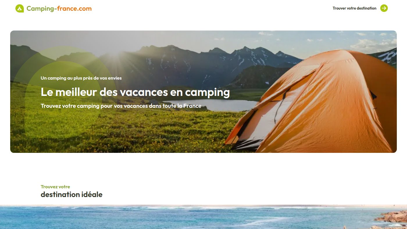 The home page of camping-france.com