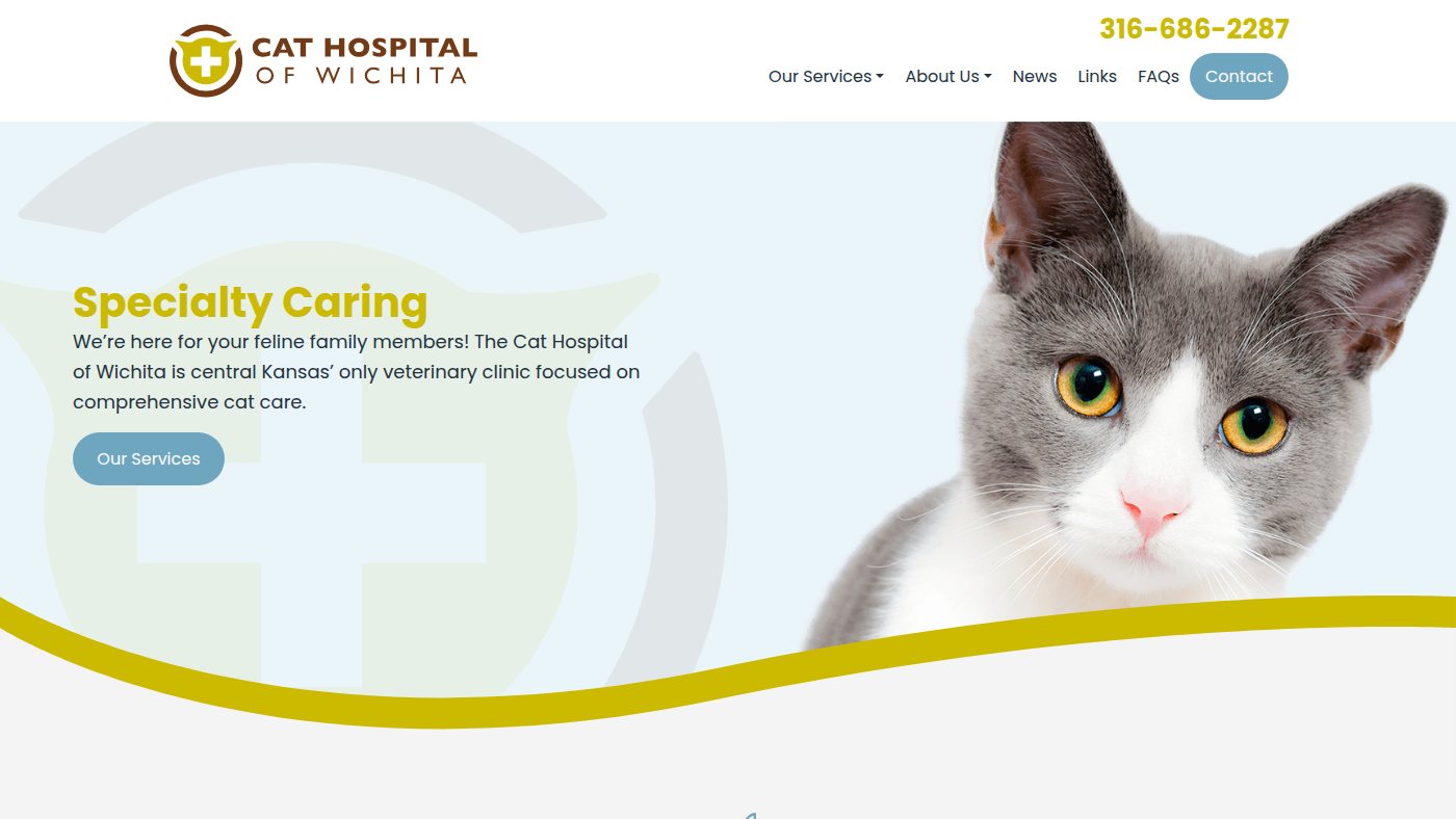 The home page of cathospitalofwichita.com