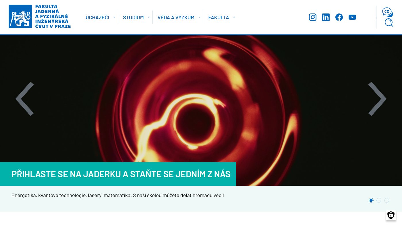 The home page of fjfi.cvut.cz