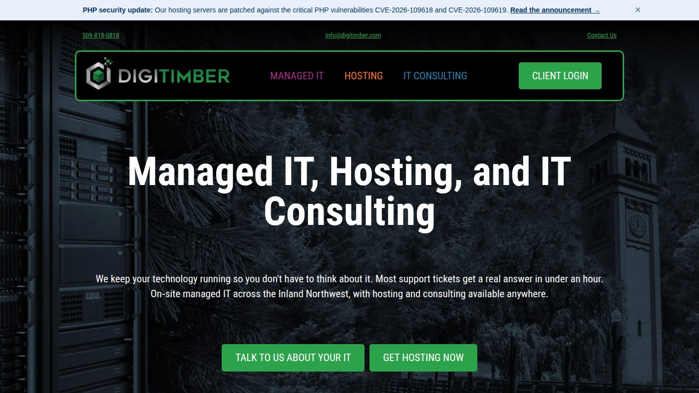 The home page of digitimber.com