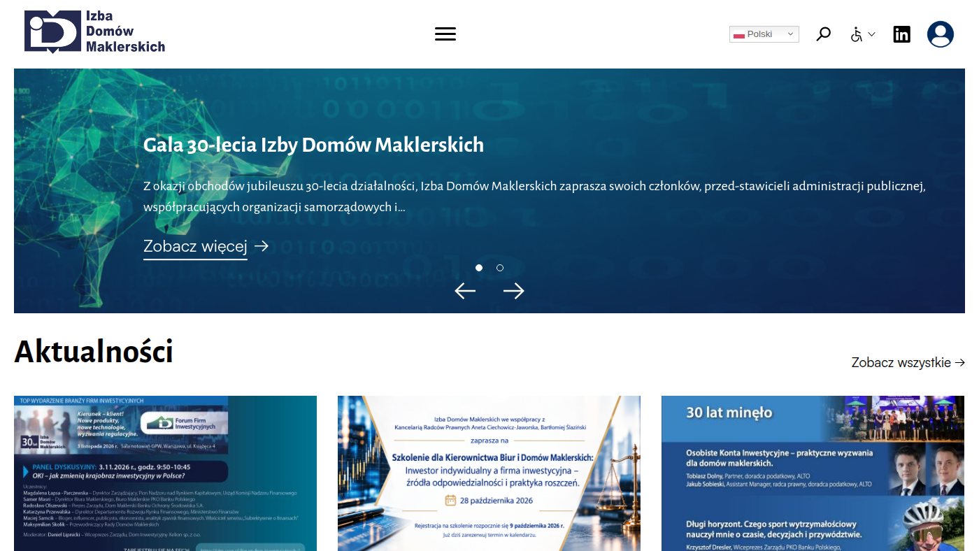 The home page of idm.com.pl