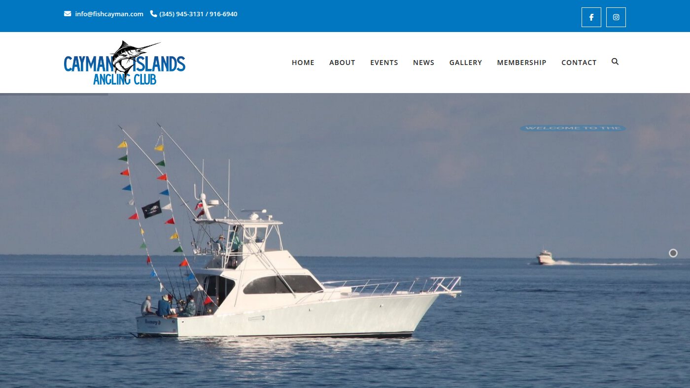 The home page of fishcayman.com