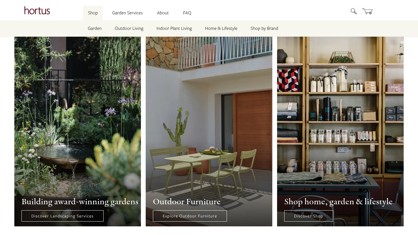 The home page of hortus-london.com
