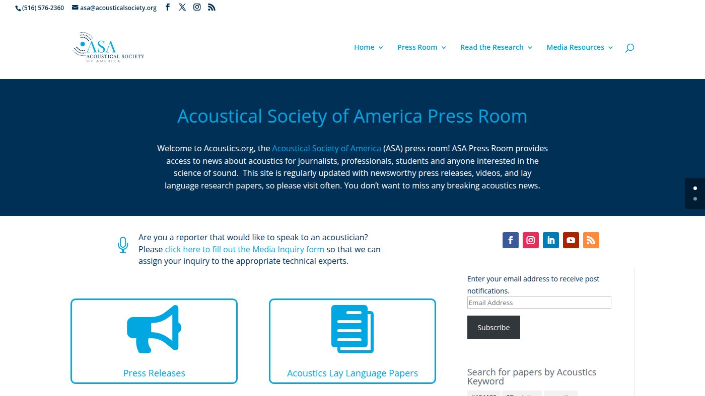 The home page of acoustics.org