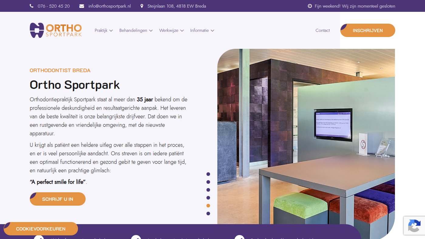 The home page of orthosportpark.nl