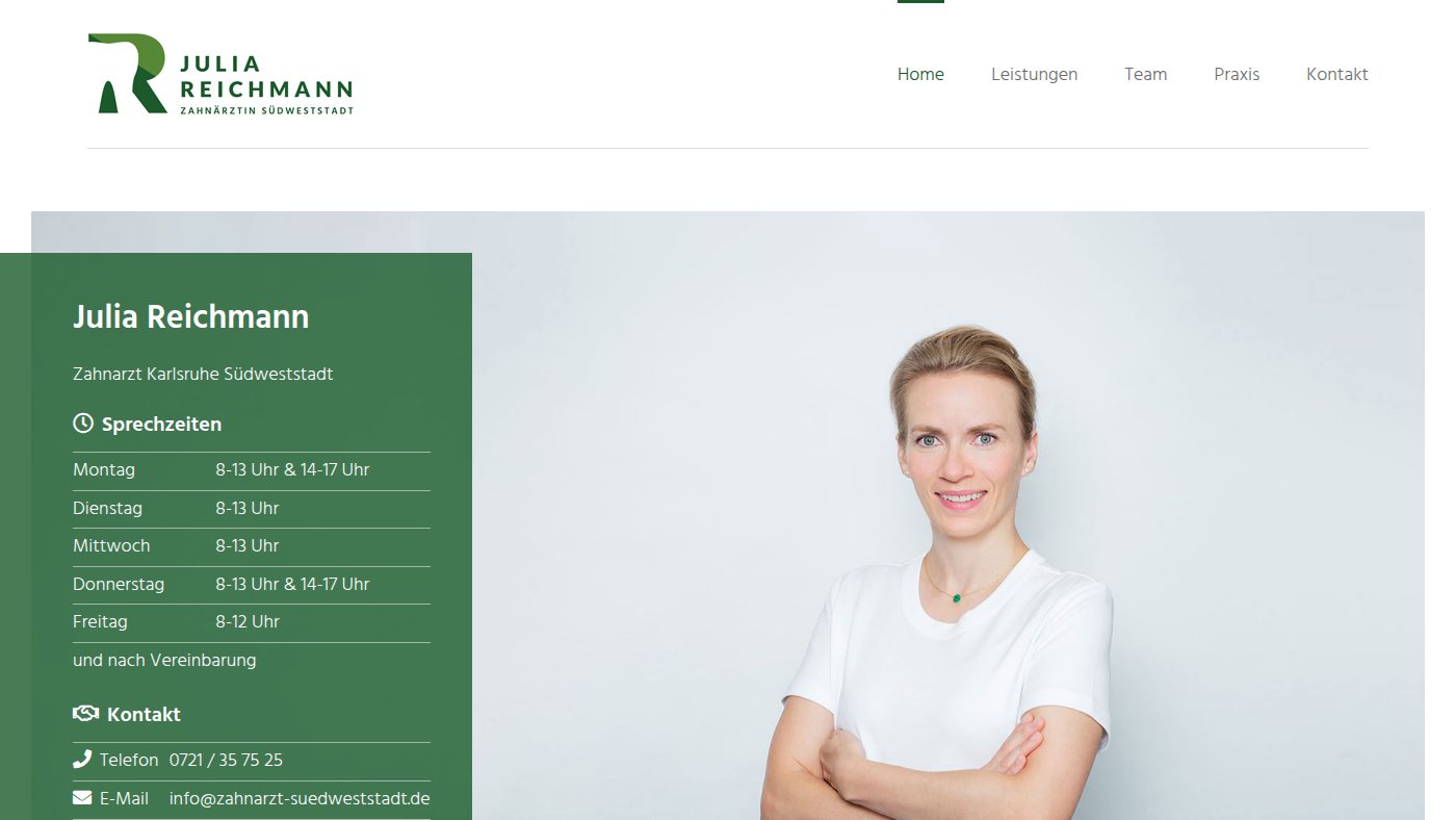 The home page of zahnarzt-suedweststadt.de