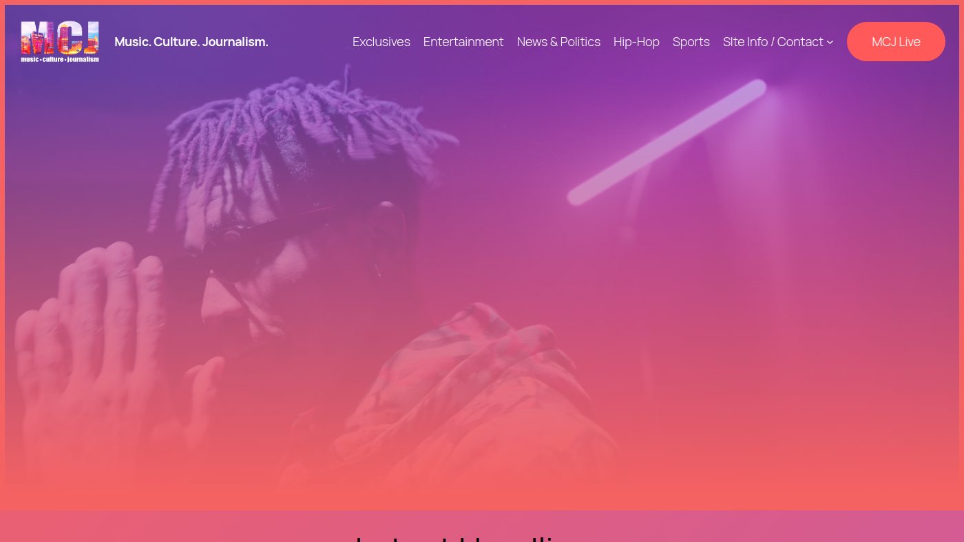 The home page of musicculturejournalism.com