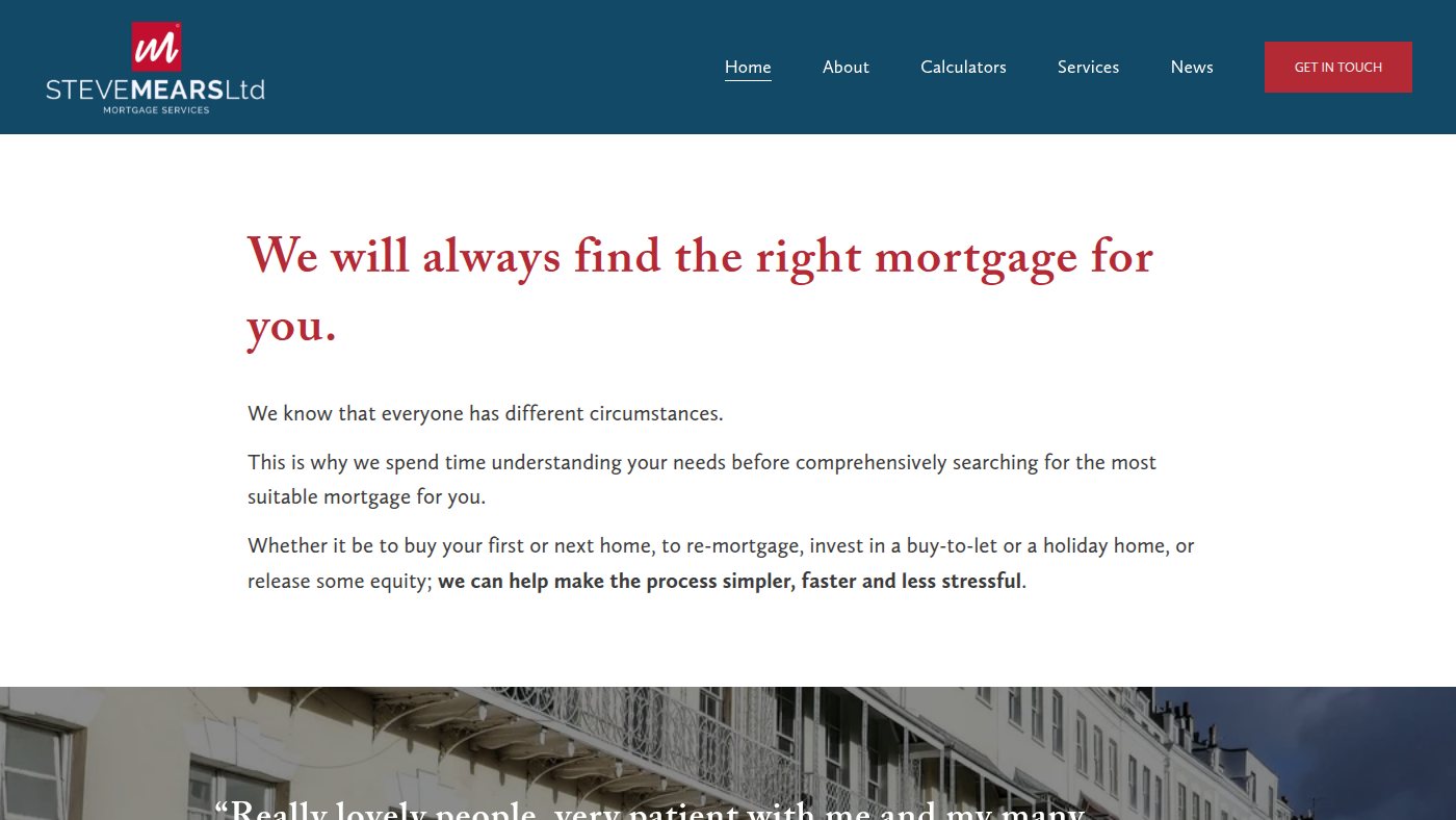 The home page of stevemears.com
