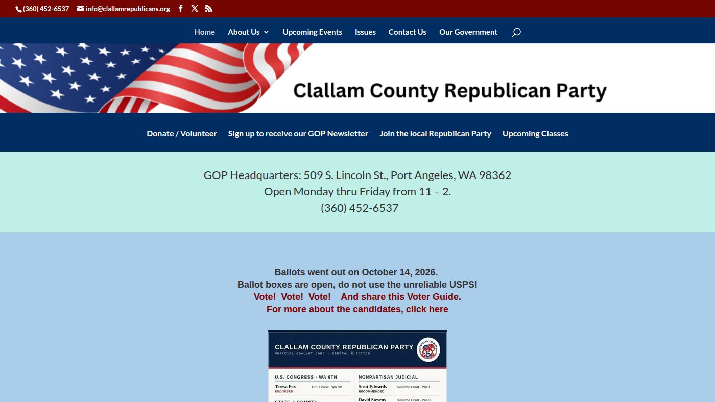 The home page of clallamrepublicans.org
