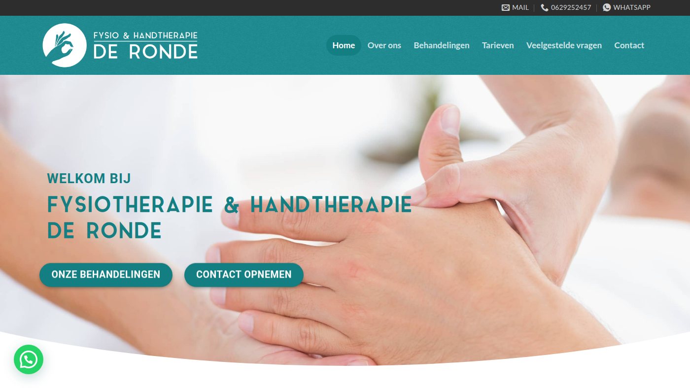 The home page of handtherapiederonde.nl