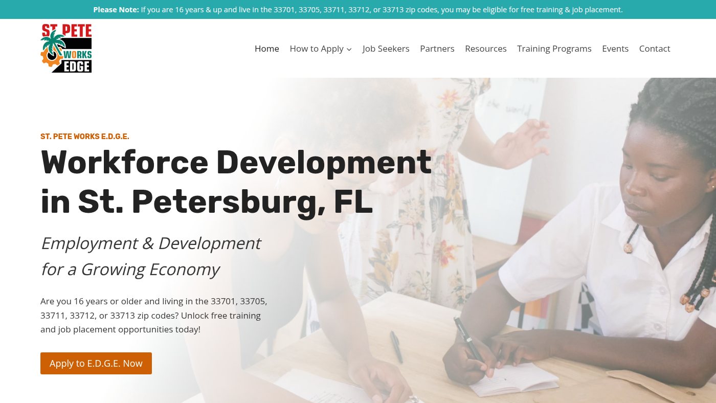 The home page of stpeteworks.org