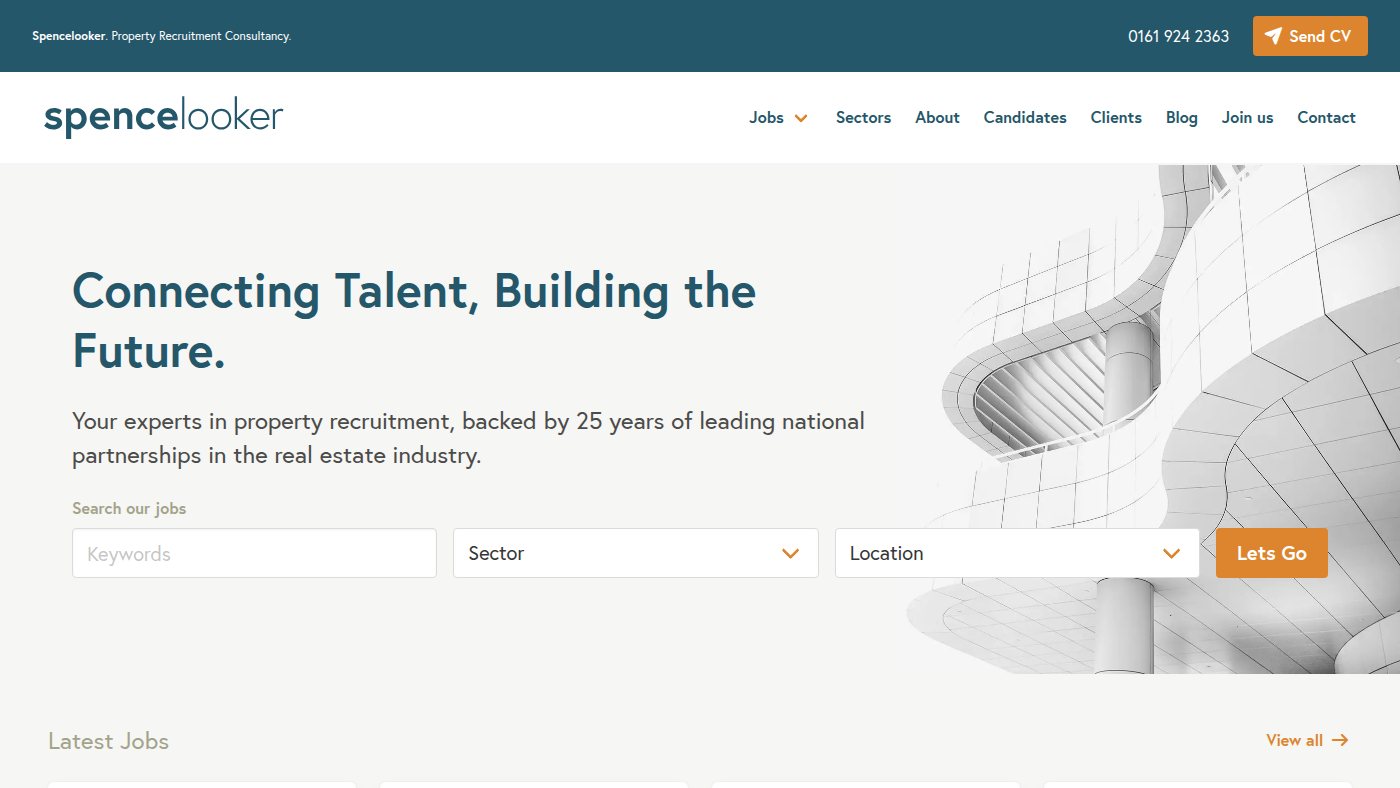 The home page of spencelooker.co.uk
