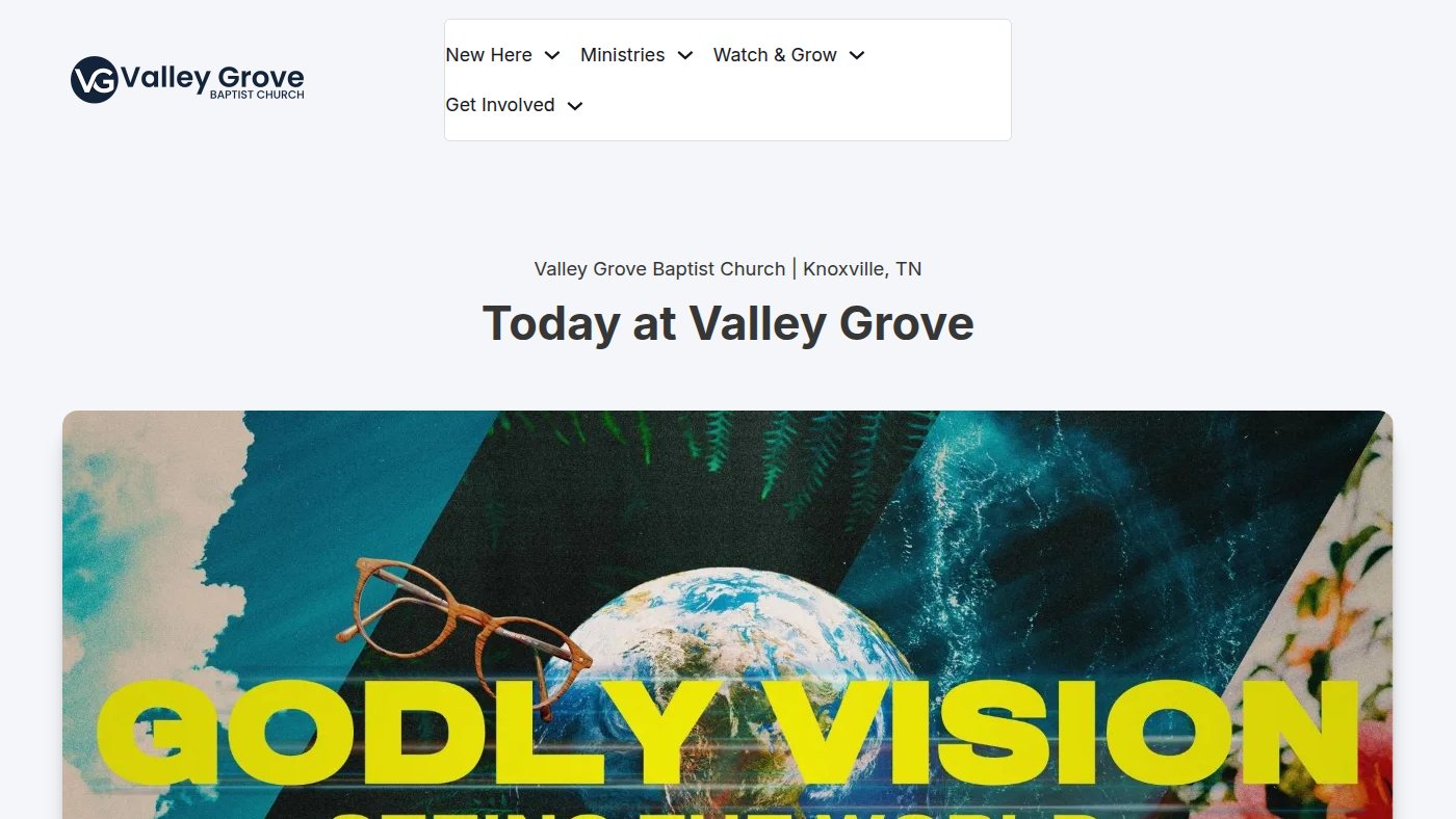 The home page of valleygrove.org