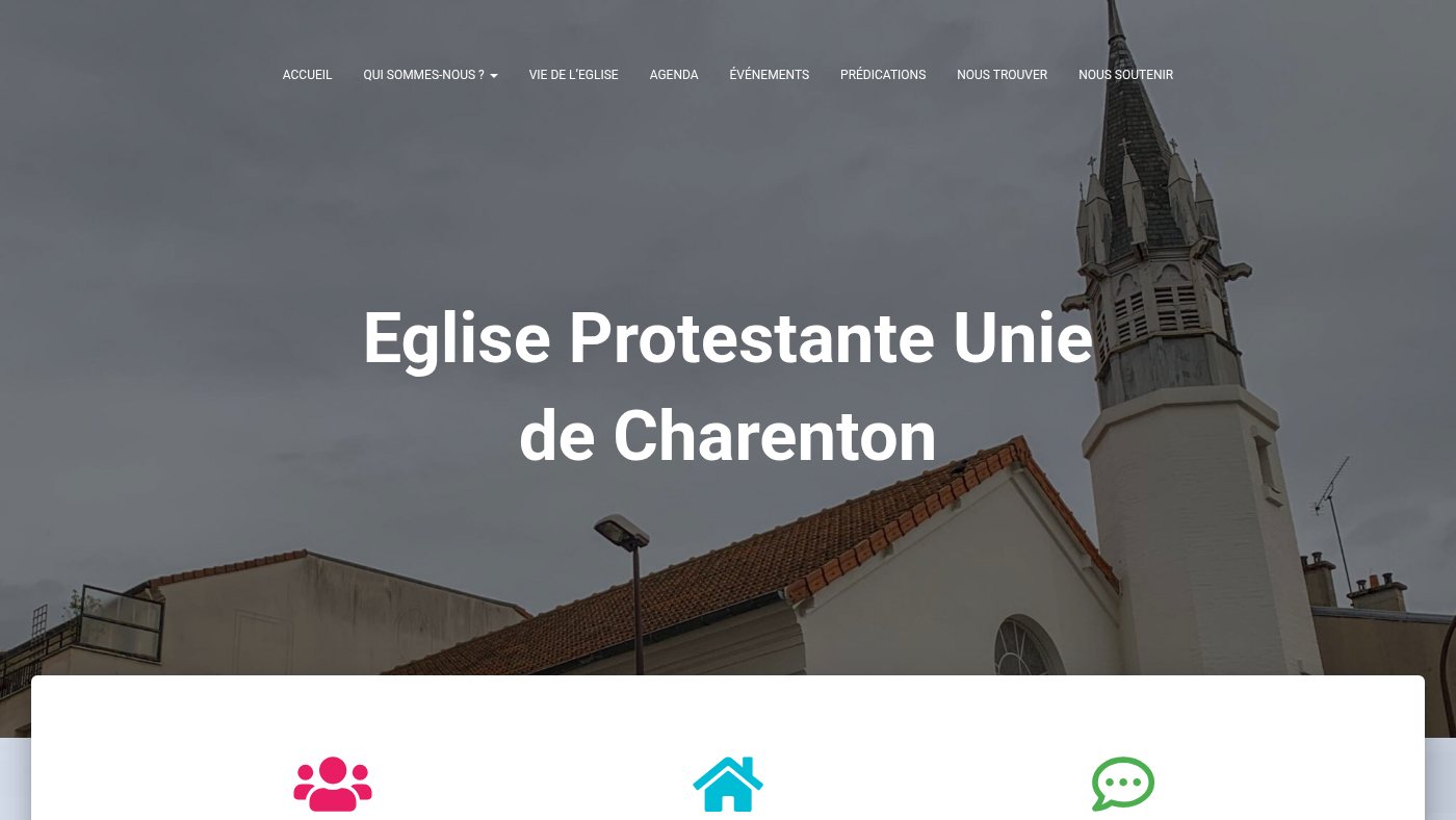 The home page of eglise-protestante-charenton.fr