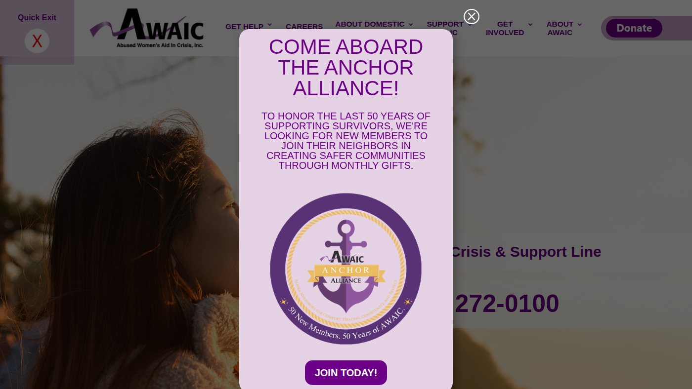 The home page of awaic.org