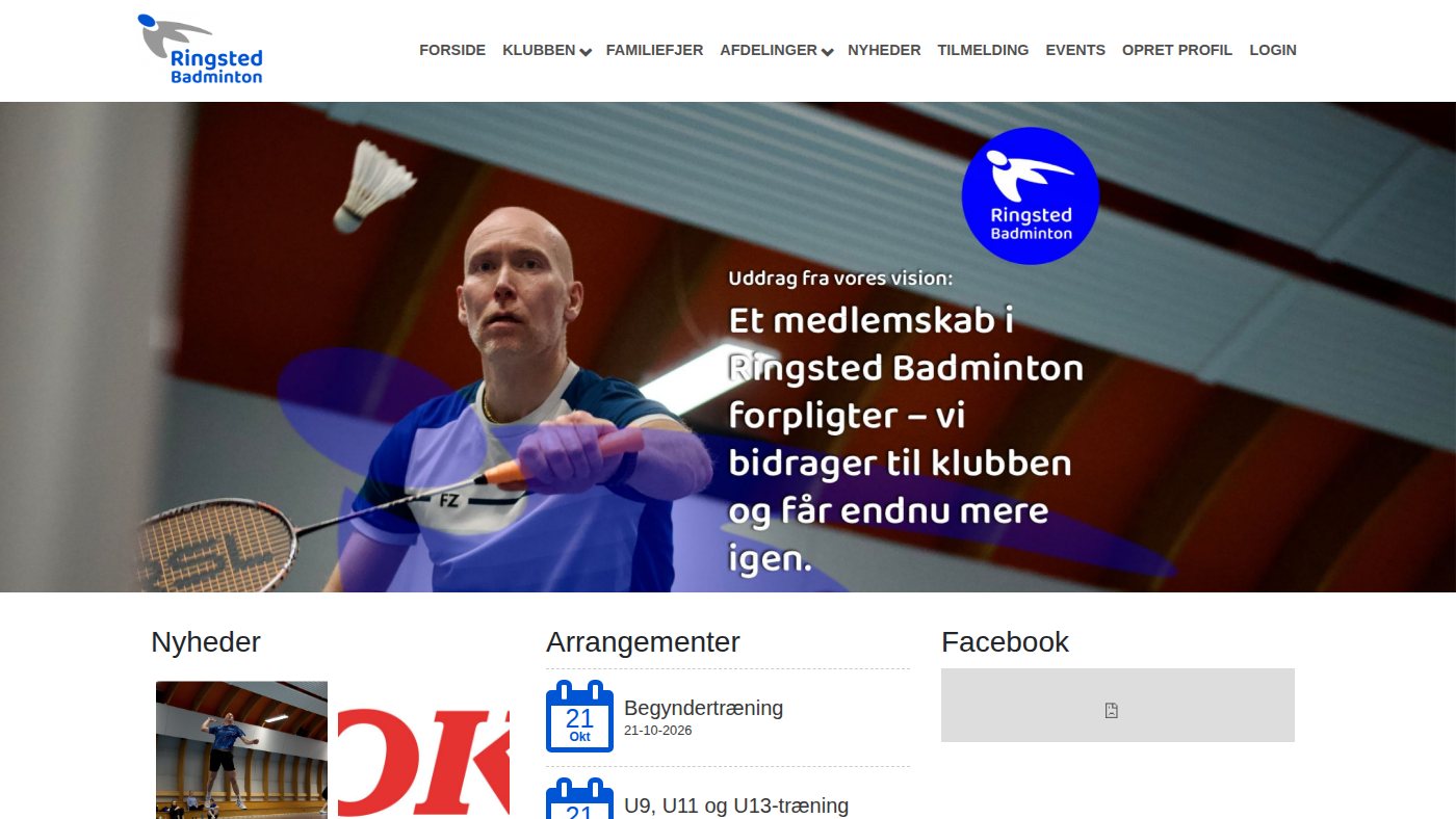 The home page of ringsted-badminton.dk
