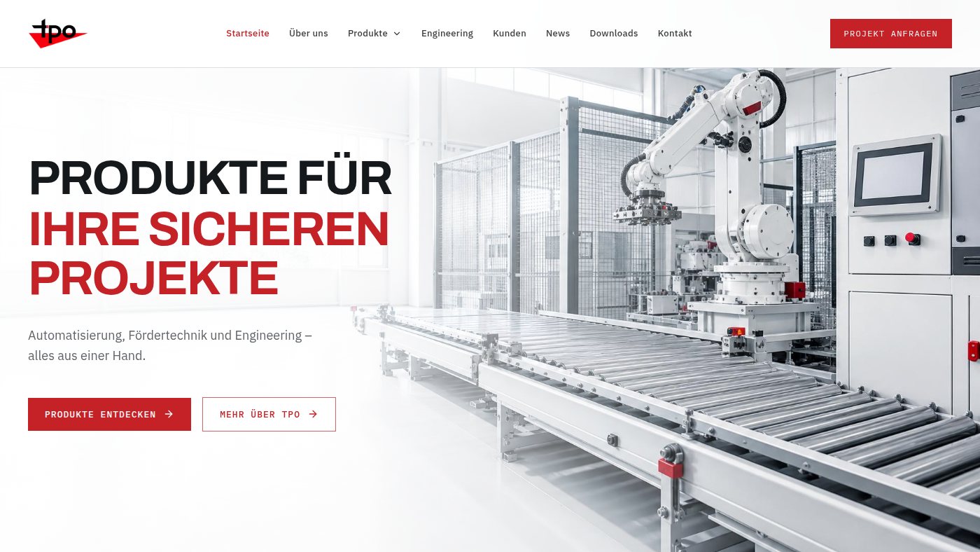 The home page of tpo-team.ch