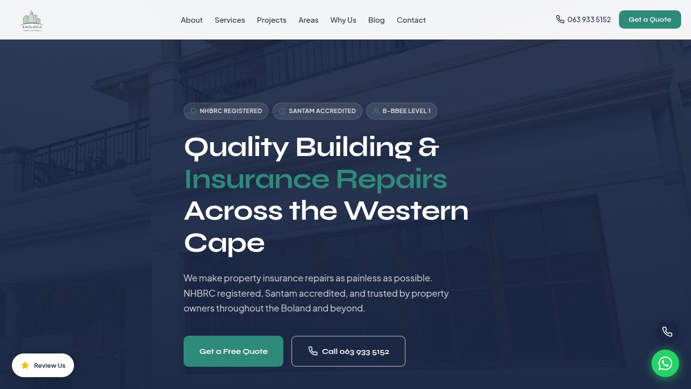 The home page of kwelanga.com