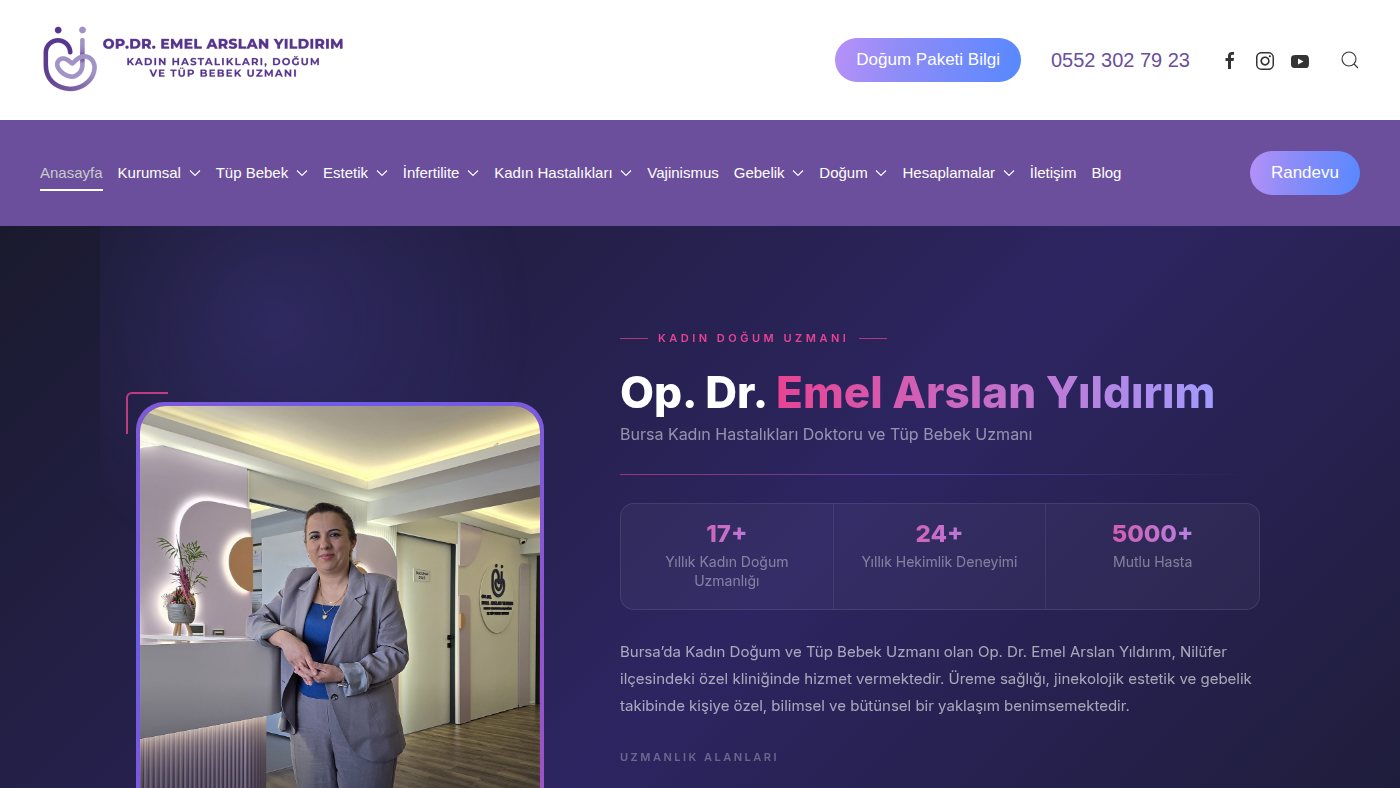 The home page of emelarslanyildirim.com