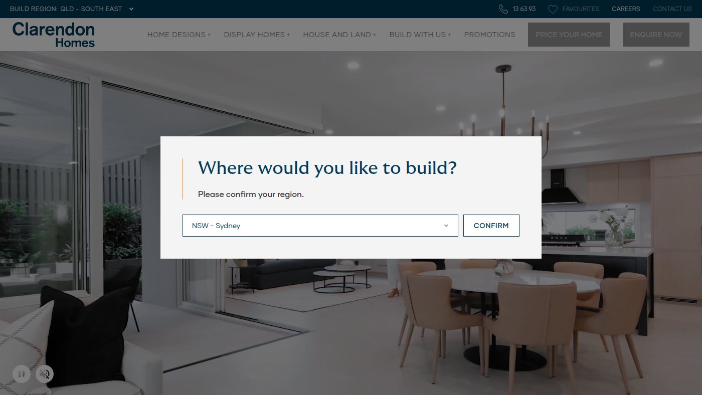 The home page of clarendon.com.au