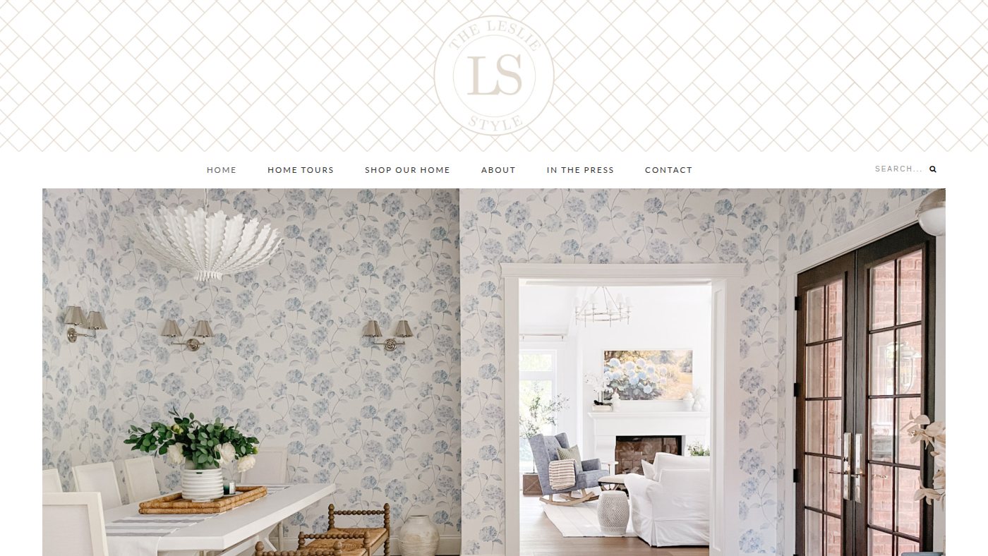The home page of thelesliestyle.com