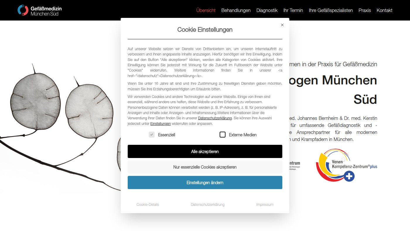 The home page of gefaessmedizin-muenchen-sued.de