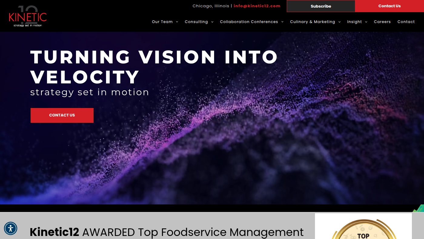 The home page of kinetic12.com