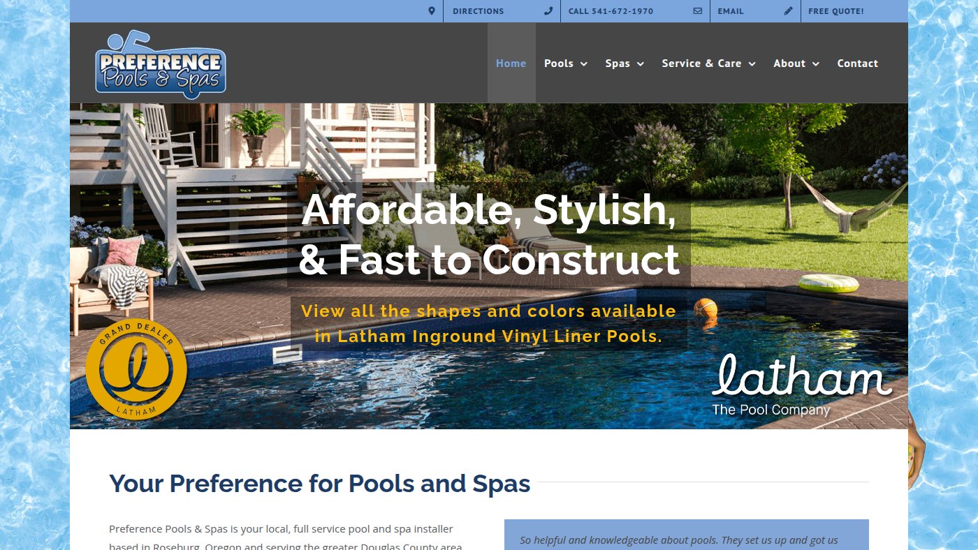 The home page of preferencepools.com