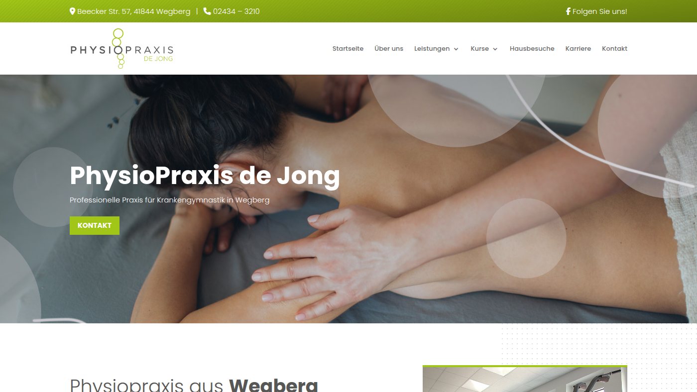 The home page of physiopraxisdejong.de