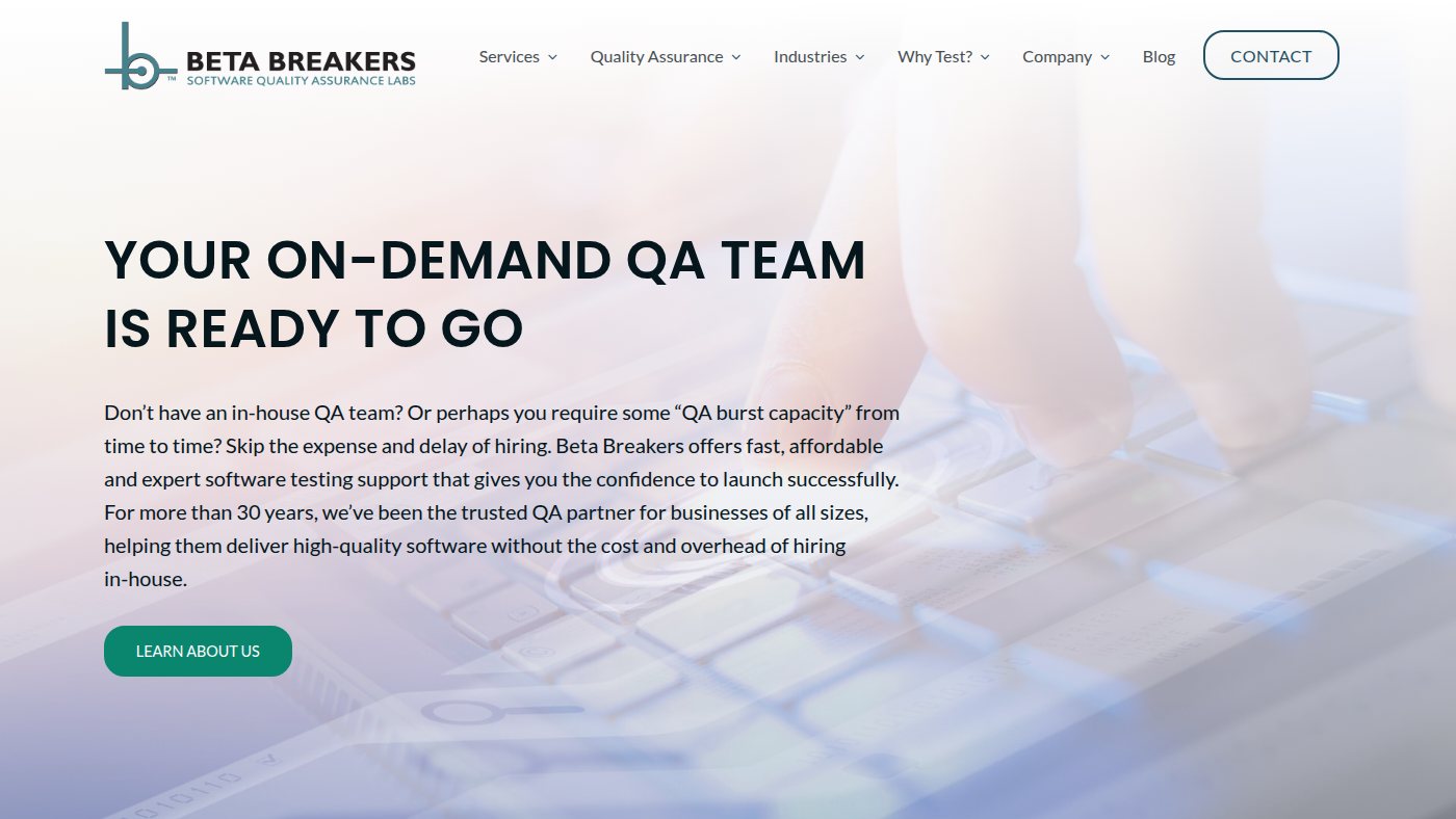 The home page of betabreakers.com
