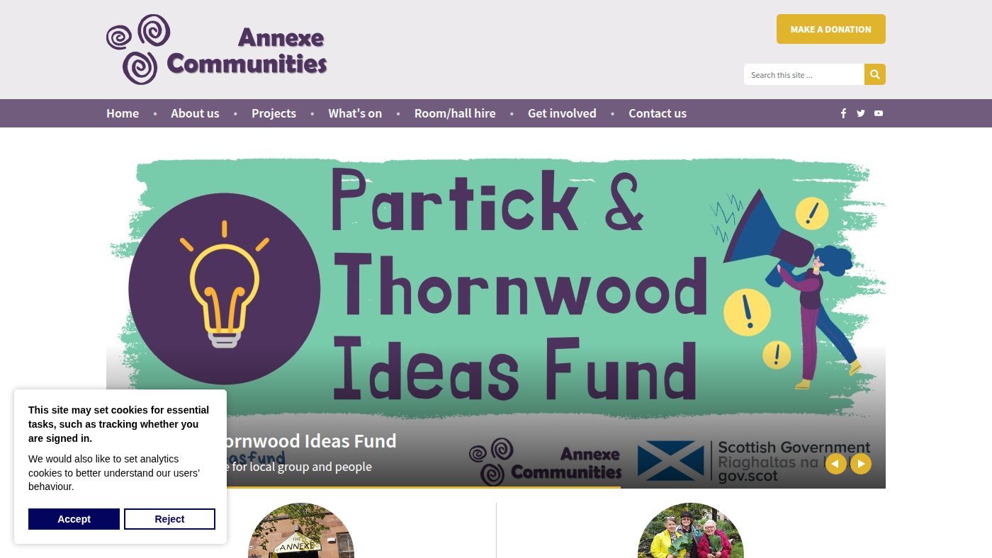 The home page of annexecommunities.org.uk