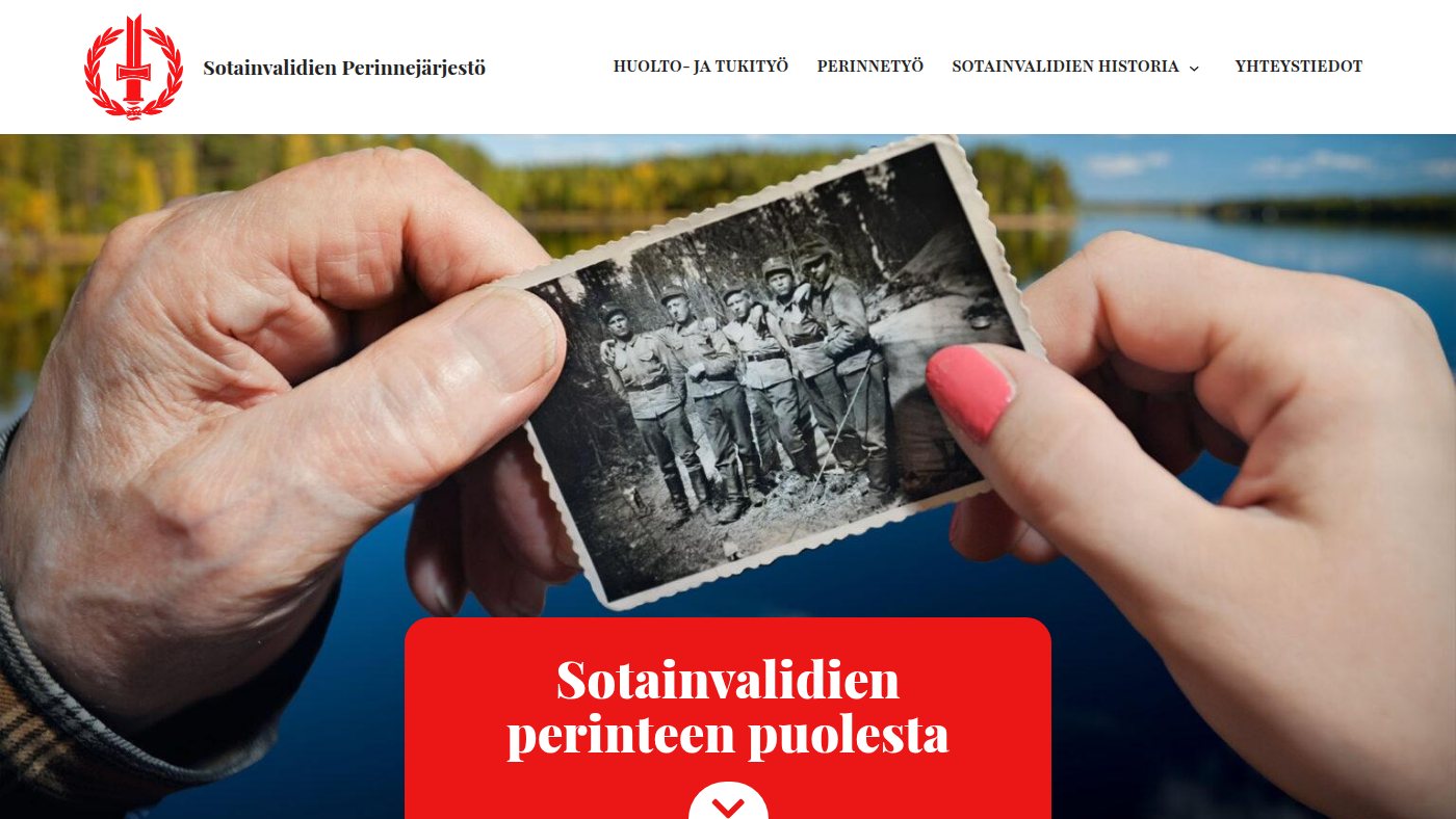 The home page of sotainvalidit.fi