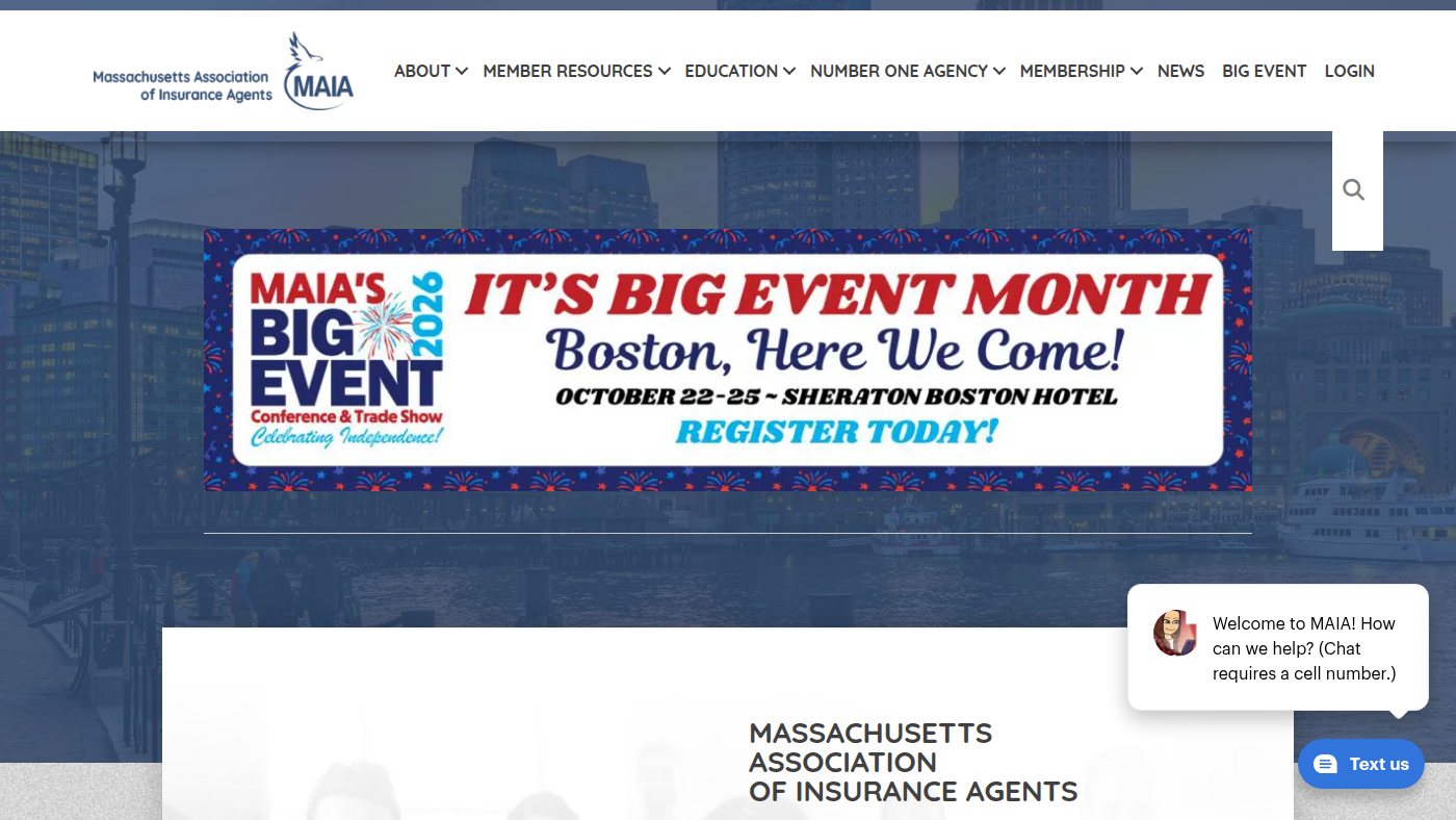 The home page of massagent.com