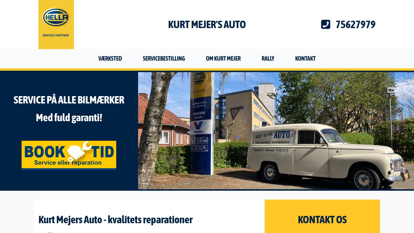 The home page of kurtmejer.dk