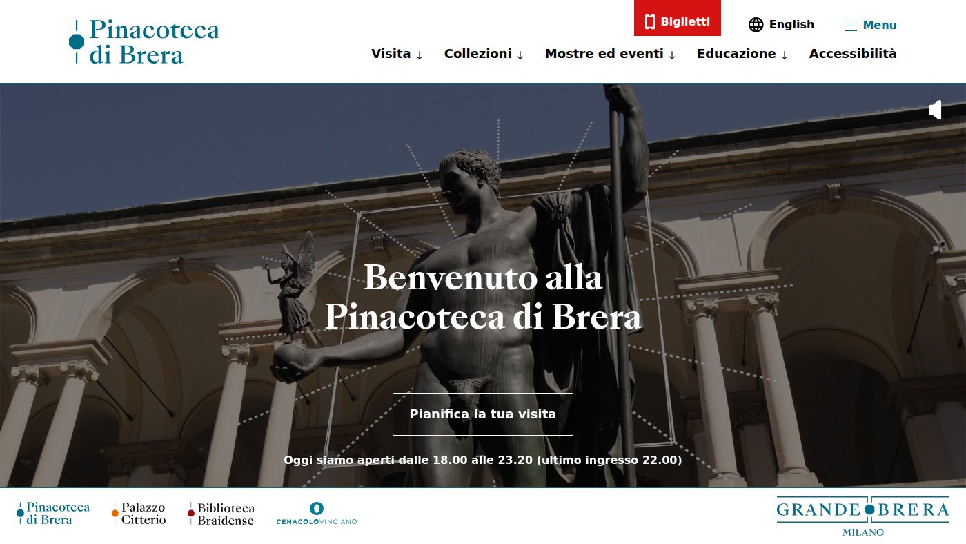 The home page of pinacotecabrera.org
