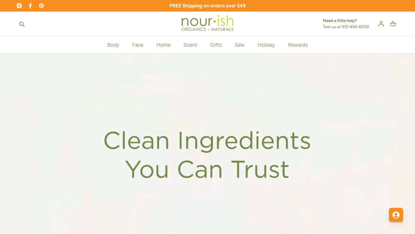 The home page of nourishsavannah.com