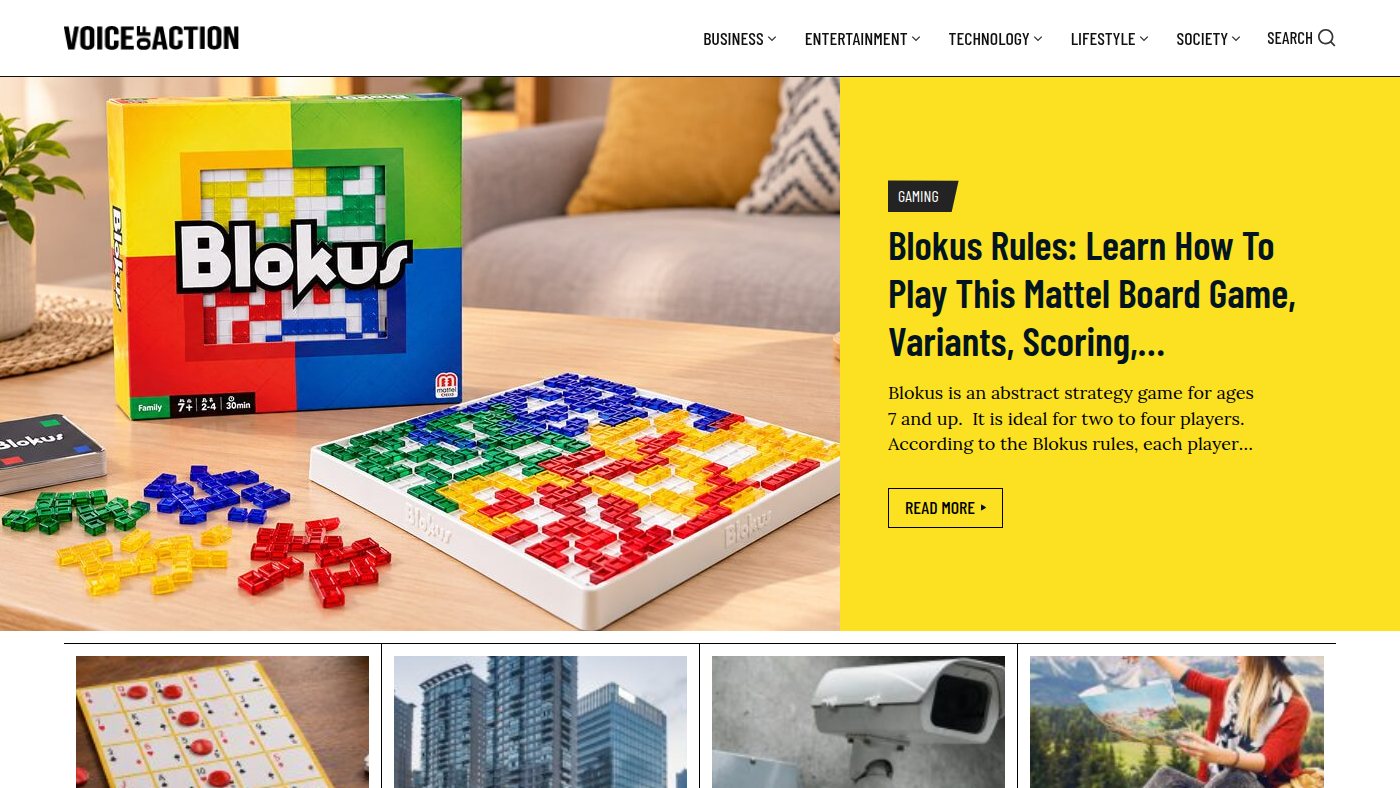 The home page of voiceofaction.org