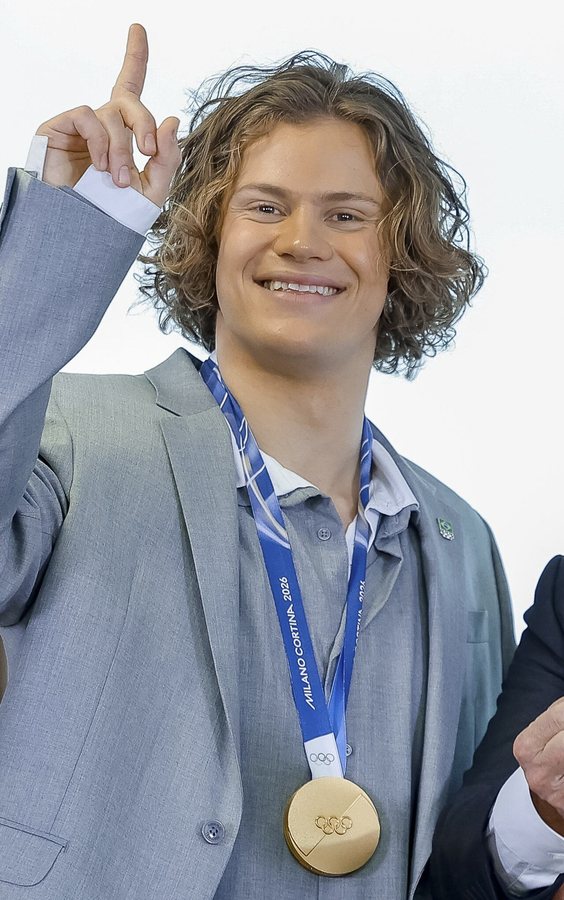 Meeting with the gold medalist of the Milano Cortina 2026 Winter Olympics, Lucas Pinheiro Braathen, on 27 February 2026