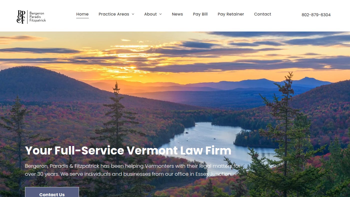 The home page of bpflegal.com