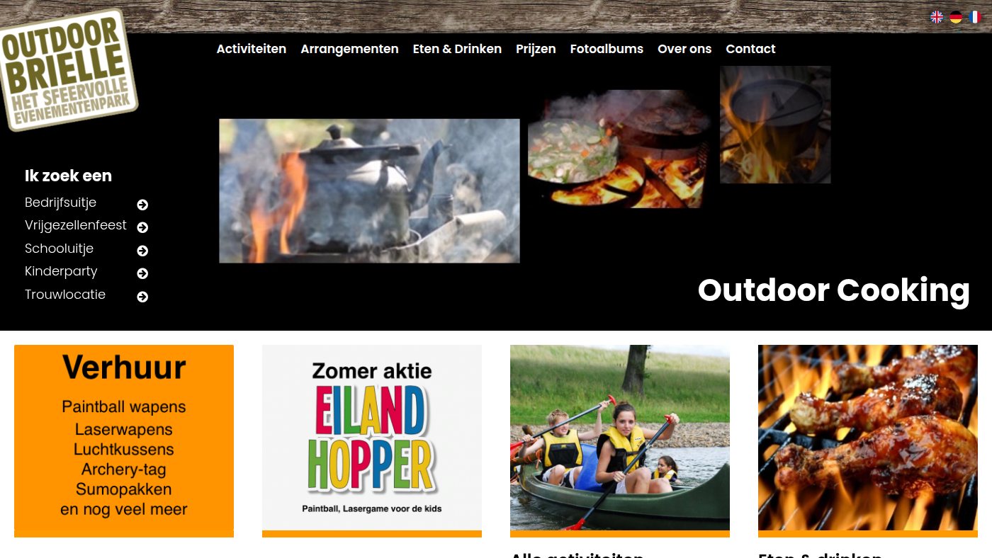 The home page of outdoorbrielle.nl