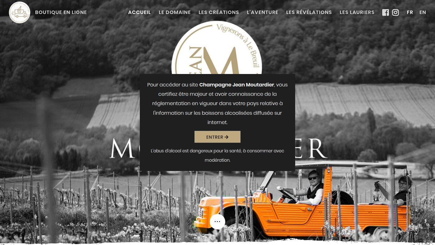 The home page of champagne-jean-moutardier.fr