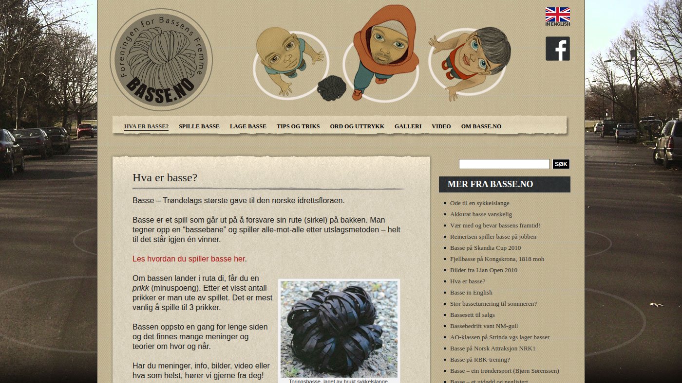 The home page of basse.no