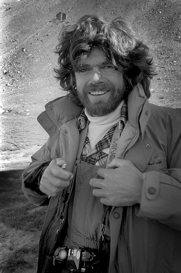 Reinhold Messner em 1985 nas montanhas do Pamir