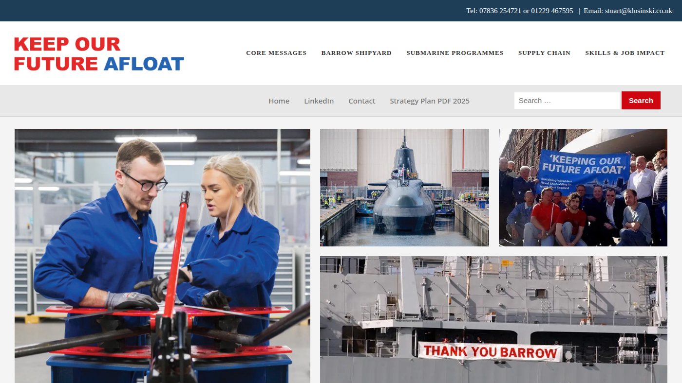 The home page of navalshipbuilding.co.uk